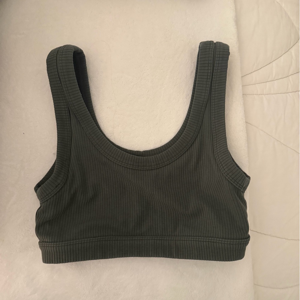 ALO Yoga Dark Green Wellness Bra